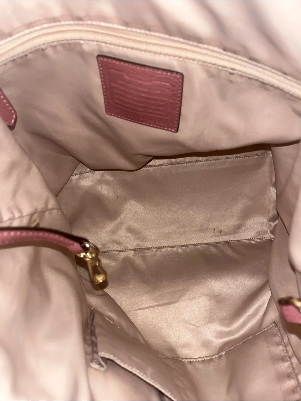 Coach Leather Tote in Dusty Rose